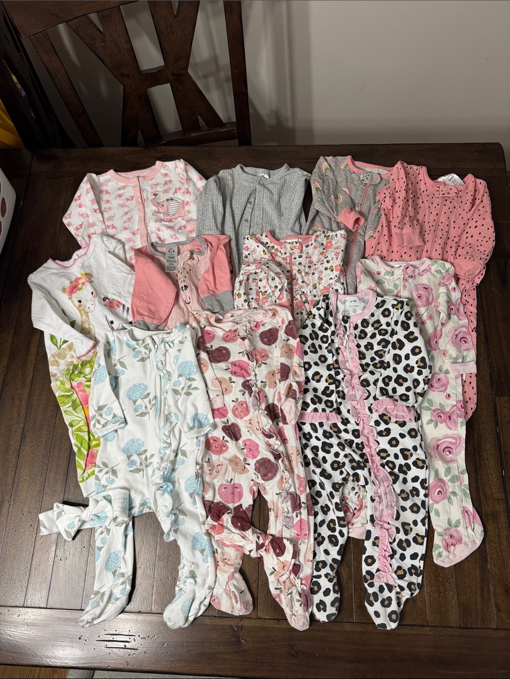 Bundle of 11 Baby Girl 6-9 month Sleepers